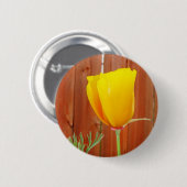 Golden Poppy Ronde Button 5,7 Cm (Voorkant /achterkant)