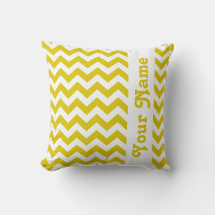 Golden Poppy Safari Chevron met aangepaste tekst Kussen