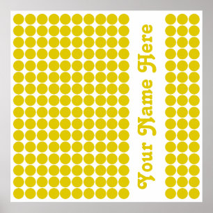 Golden Poppy Safari Dot met naam Poster