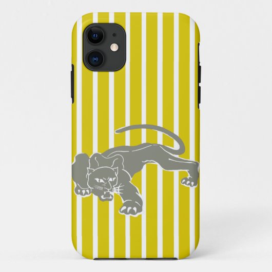 Golden Poppy Safari Stripe met luipaard Case-Mate iPhone Case (Achterkant)