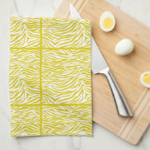 Golden Poppy Safari-Zebra met betegelvormig ontwer Theedoek (Quarter Fold)