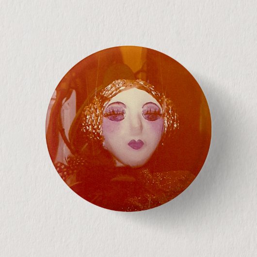 Golden portret ronde button 3,2 cm (Voorkant)