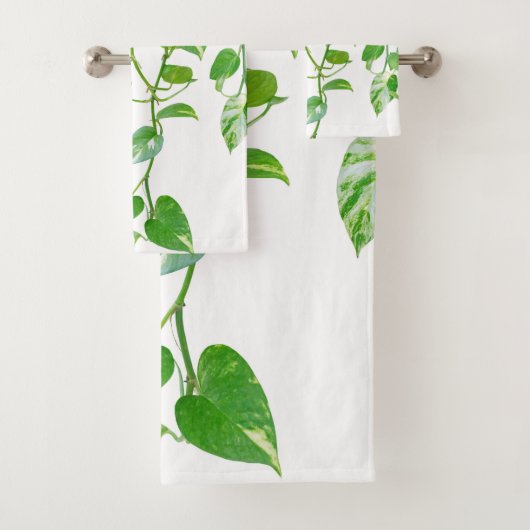 Golden Pothos Ivy Dream #1 #tropical #wall #art Bad Handdoek (Insitu)
