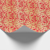 Golden prachtige barokse, stijlvolle vormgeving cadeaupapier (Hoek)