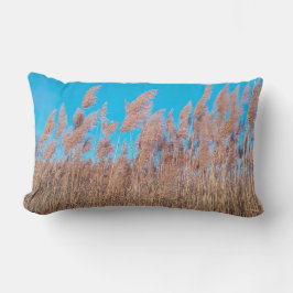 Golden Prairie Grasses Nature Photo Lumbar Pillow Kussen