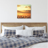 Golden Prairie Sunset Wind – Vintage Canvas Art (Insitu (Slaapkamer))