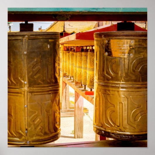 Golden Prayer Wheels Poster (Voorkant)