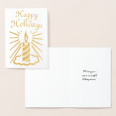 Golden Prettige feestdagen Candle Folie Kaarten (Display)