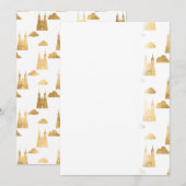 Golden Princess Castle Clouds Royal Magic Save The Date (Voorkant / Achterkant)