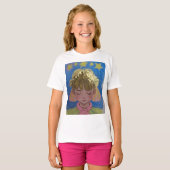 Golden Princess Star Design T-shirt (Voorkant volledig)