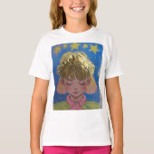 Golden Princess Star Design T-shirt (Voorkant)
