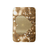 Golden Prismatic Heart Bokeh Faux Glitter Badmat (Voorkant Verticaal)