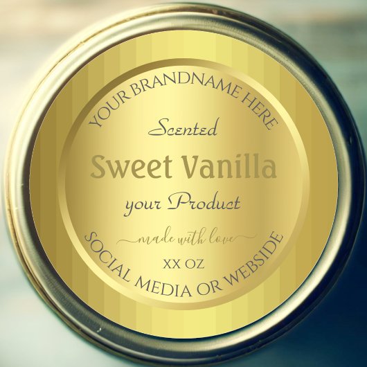  Golden Product Verpakkingslabels Gold Effect Ronde Sticker