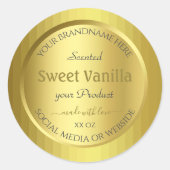  Golden Product Verpakkingslabels Gold Effect Ronde Sticker (Voorkant)