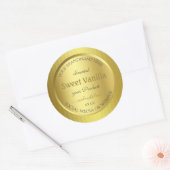  Golden Product Verpakkingslabels Gold Effect Ronde Sticker (Envelop)