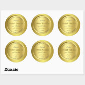  Golden Product Verpakkingslabels Gold Effect Ronde Sticker (Vel)