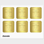 Golden Product Verpakkingslabels Gold Effect Vierkante Sticker (Vel)