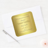 Golden Product Verpakkingslabels Gold Effect Vierkante Sticker (Envelop)