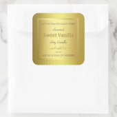 Golden Product Verpakkingslabels Gold Effect Vierkante Sticker (Tas)
