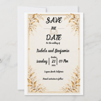 Golden Promise Save The Date kaart