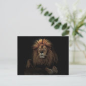 Golden Proud Lion Africa Briefkaart (Staand voorkant)