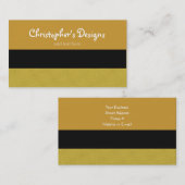 Golden Pset met Black en Pumpkin Visitekaartje (Voorkant / Achterkant)