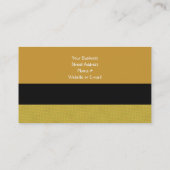 Golden Pset met Black en Pumpkin Visitekaartje (Achterkant)