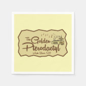 Golden Pterodactyl Tiki Bar Servet (Voorkant)