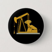 Golden Pumpjack Ronde Button 5,7 Cm (Voorkant)