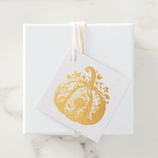 Golden Pumpkin Bedankjes Labels (Met doos)