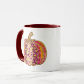 Golden Pumpkin & Floral Delight Coffee Mok (Voorkant links)