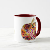 Golden Pumpkin & Floral Delight Coffee Mok (Voorkant rechts)