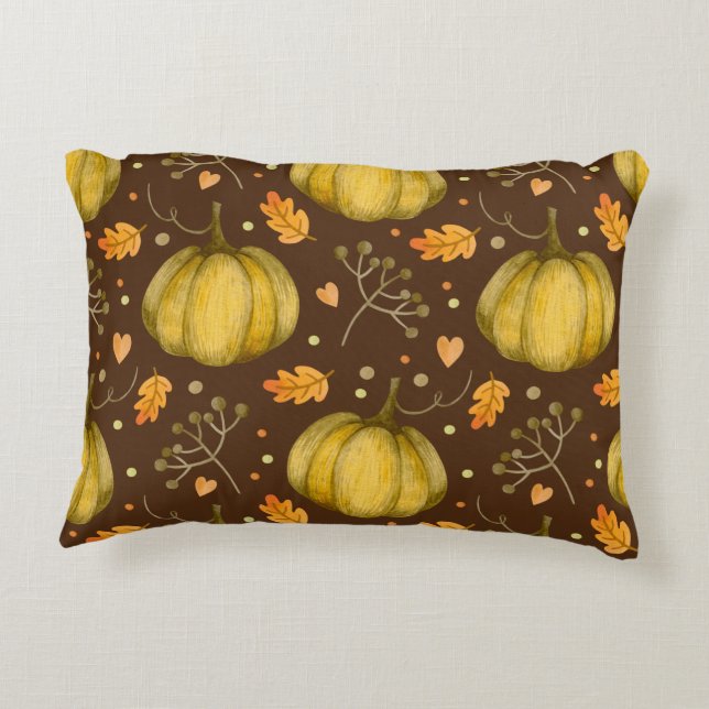 Golden Pumpkins Accent Pillow Kussen (Achterkant)