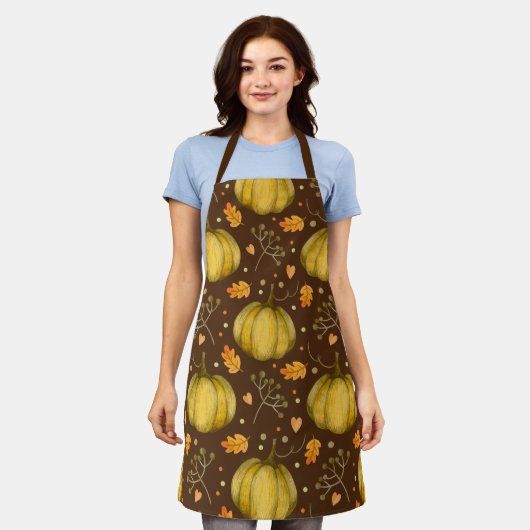 Golden Pumpkins Apron Schort (Gedragen)