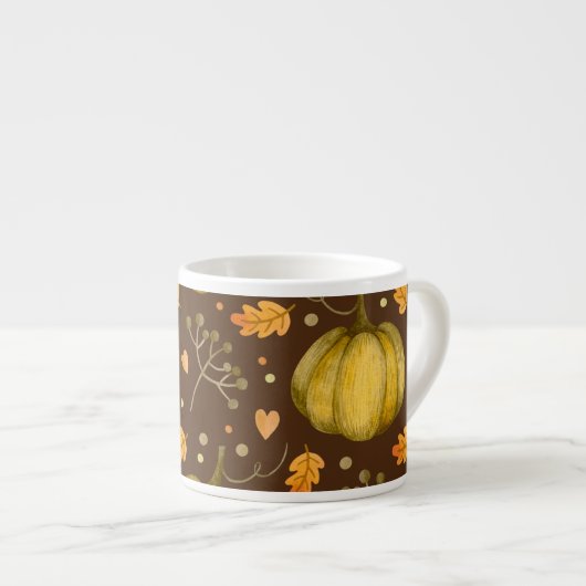 Golden Pumpkins Espresso Cup Kop (Voorkant rechts)