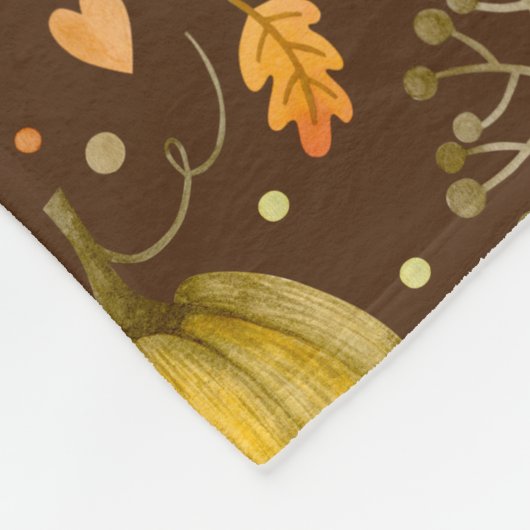 Golden Pumpkins Fleece Blanket (Hoek)