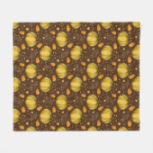 Golden Pumpkins Fleece Blanket Deken (Voorkant (Horizontaal))