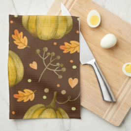 Golden Pumpkins Kitchen Towel Theedoek