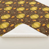 Golden Pumpkins Sherpa Blanket Deken (3/4)