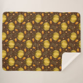Golden Pumpkins Sherpa Blanket Deken (Voorkant (horizontaal))