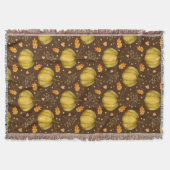 Golden Pumpkins Throw Blanket Deken (Voorkant)