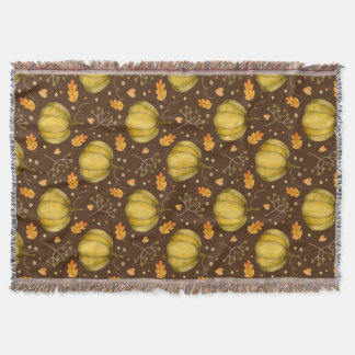 Golden Pumpkins Throw Blanket Deken