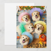 Golden Puppies Trick of Treating Kaart (Voorkant / Achterkant)