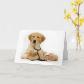 Golden Puppy Doctor Kaart (Gele Bloem)