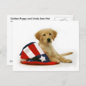 Golden Puppy en Uncle Sam Pet Briefkaart (Voorkant / Achterkant)