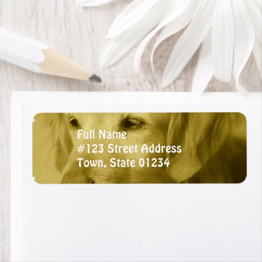 Golden Puppy Mailing Labels (Insitu)