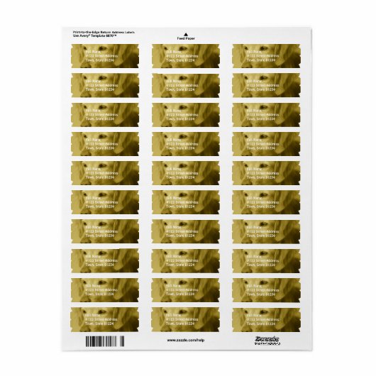 Golden Puppy Mailing Labels (Full Sheet)