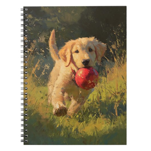 Golden Puppy Speeltijd Notitieboek (Voorkant)