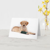 Golden Puppy wordt gezond Kaart (Gele Bloem)