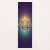 Golden Purple Mandala Glow Yogamat (Voorkant)
